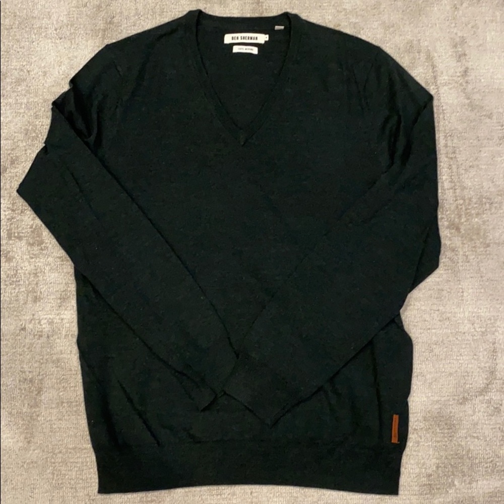 Ben Sherman forest green wool sweater